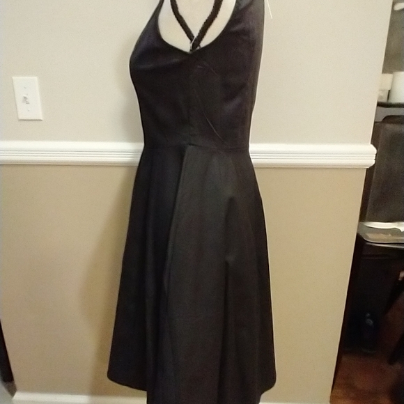 NWT. WOMEN'S COTTON BLACK DRESS. SMALL. FLARED. - Picture 3 of 5